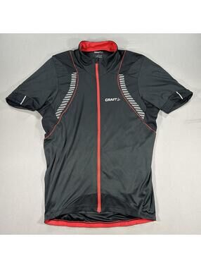 Craft Full Zip Short Sleeve L1 VENTILATOR Cycling Jersey (Men's Large) Red